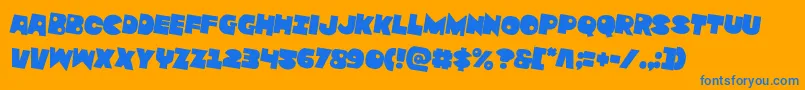 Zounderkiterotate2 Font – Blue Fonts on Orange Background