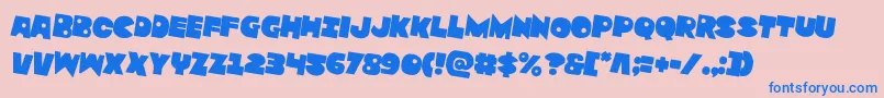 Zounderkiterotate2 Font – Blue Fonts on Pink Background