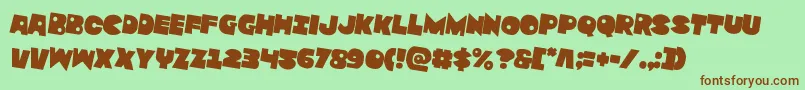 Zounderkiterotate2 Font – Brown Fonts on Green Background