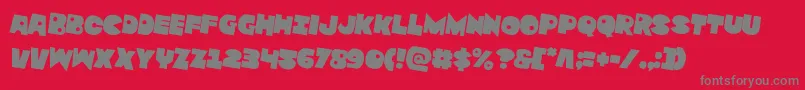 Zounderkiterotate2 Font – Gray Fonts on Red Background