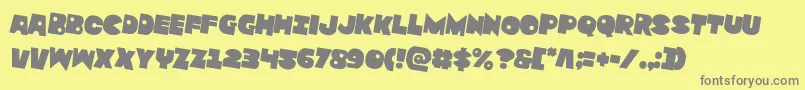 Zounderkiterotate2 Font – Gray Fonts on Yellow Background