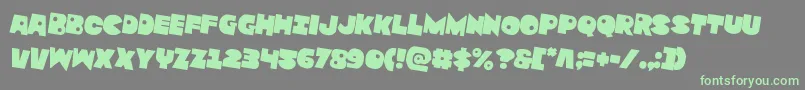 Zounderkiterotate2 Font – Green Fonts on Gray Background