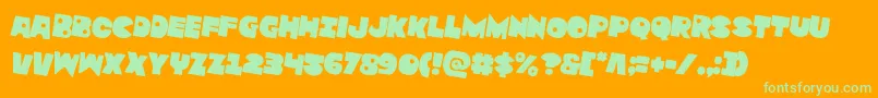 Zounderkiterotate2 Font – Green Fonts on Orange Background