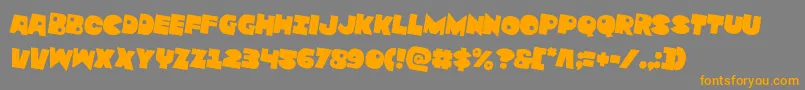 Zounderkiterotate2 Font – Orange Fonts on Gray Background