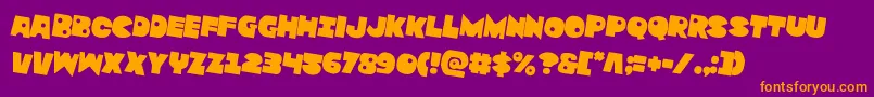 Zounderkiterotate2 Font – Orange Fonts on Purple Background