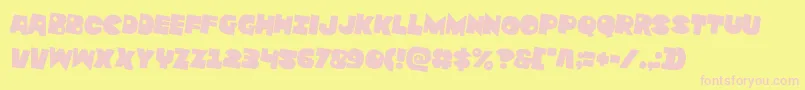 Zounderkiterotate2 Font – Pink Fonts on Yellow Background