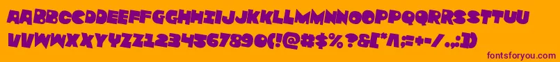 Zounderkiterotate2 Font – Purple Fonts on Orange Background