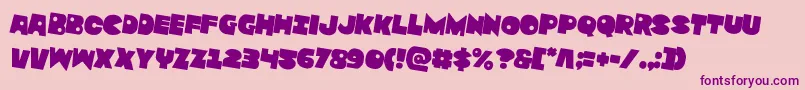 Zounderkiterotate2 Font – Purple Fonts on Pink Background