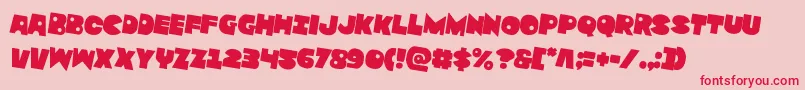 Zounderkiterotate2 Font – Red Fonts on Pink Background