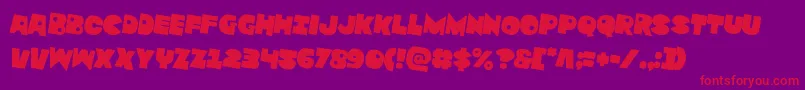 Zounderkiterotate2 Font – Red Fonts on Purple Background