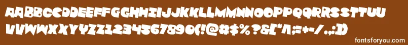 Zounderkiterotate2 Font – White Fonts on Brown Background