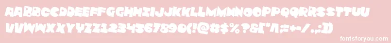 Zounderkiterotate2 Font – White Fonts on Pink Background