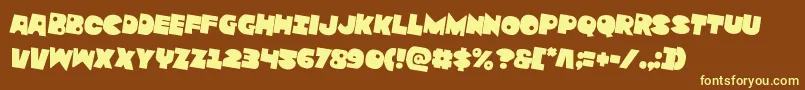 Zounderkiterotate2 Font – Yellow Fonts on Brown Background