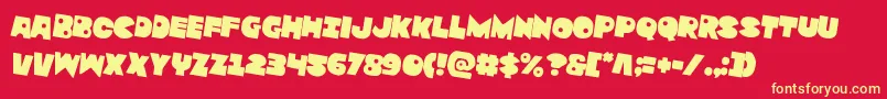 Zounderkiterotate2 Font – Yellow Fonts on Red Background