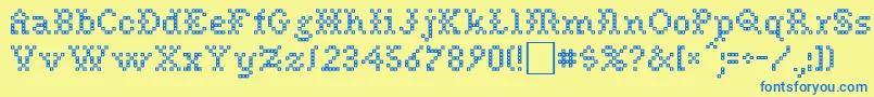 NoreenRegular Font – Blue Fonts on Yellow Background
