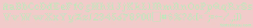 NoreenRegular Font – Green Fonts on Pink Background