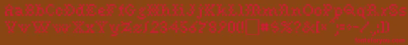 NoreenRegular Font – Red Fonts on Brown Background