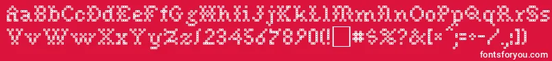 NoreenRegular Font – White Fonts on Red Background