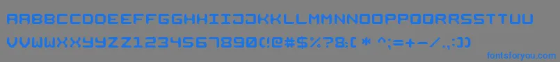 Шрифт SquareMetall7 – синие шрифты на сером фоне