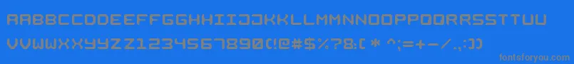SquareMetall7 Font – Gray Fonts on Blue Background