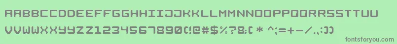 フォントSquareMetall7 – 緑の背景に灰色の文字