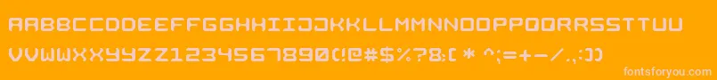 フォントSquareMetall7 – オレンジの背景にピンクのフォント