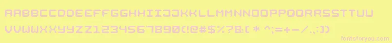 SquareMetall7 Font – Pink Fonts on Yellow Background