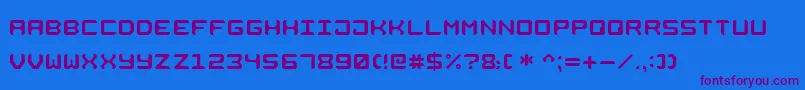 Шрифт SquareMetall7 – фиолетовые шрифты на синем фоне