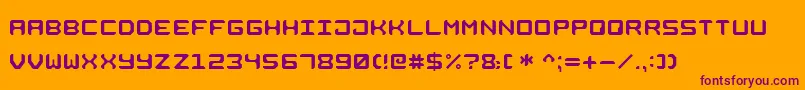 SquareMetall7 Font – Purple Fonts on Orange Background