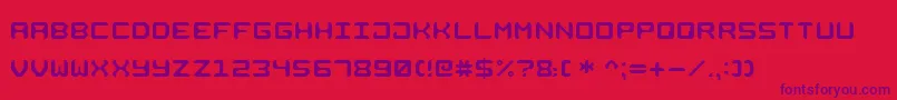 Czcionka SquareMetall7 – fioletowe czcionki na czerwonym tle