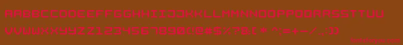 SquareMetall7 Font – Red Fonts on Brown Background