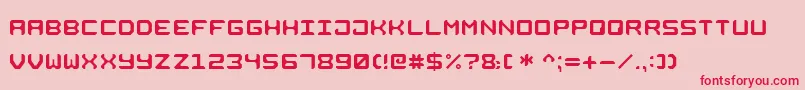 SquareMetall7 Font – Red Fonts on Pink Background