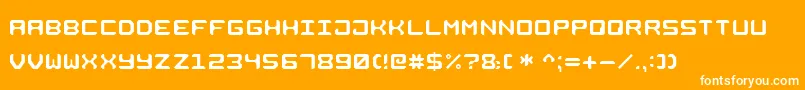 SquareMetall7 Font – White Fonts on Orange Background