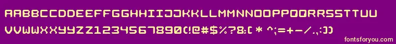 Шрифт SquareMetall7 – жёлтые шрифты на фиолетовом фоне
