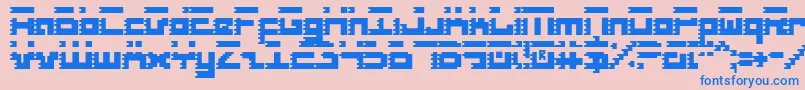 Roidc Font – Blue Fonts on Pink Background