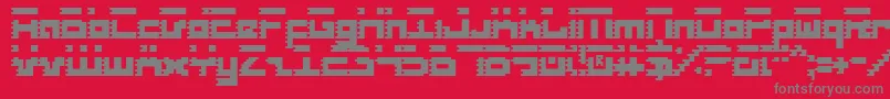 フォントRoidc – 赤い背景に灰色の文字