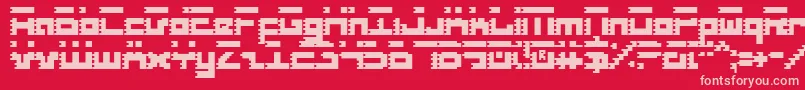Roidc Font – Pink Fonts on Red Background