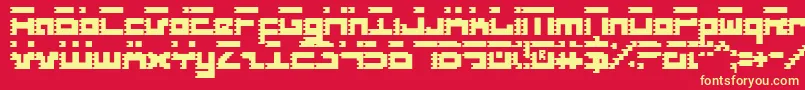 フォントRoidc – 黄色の文字、赤い背景