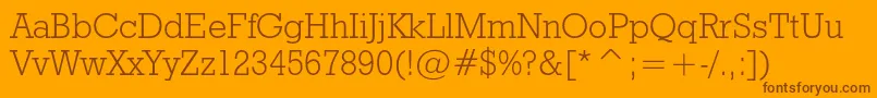 Geoslb712lightcbt Font – Brown Fonts on Orange Background