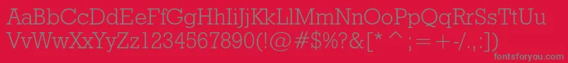 Geoslb712lightcbt Font – Gray Fonts on Red Background