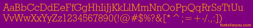 Geoslb712lightcbt Font – Orange Fonts on Purple Background