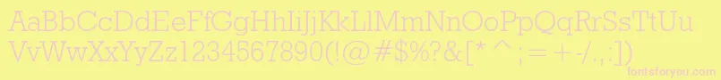 Geoslb712lightcbt Font – Pink Fonts on Yellow Background