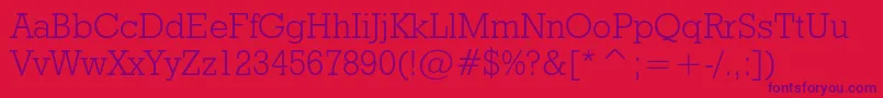 Geoslb712lightcbt Font – Purple Fonts on Red Background