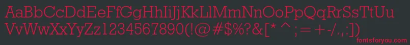 Geoslb712lightcbt Font – Red Fonts on Black Background