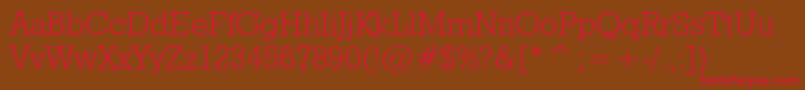 Geoslb712lightcbt Font – Red Fonts on Brown Background
