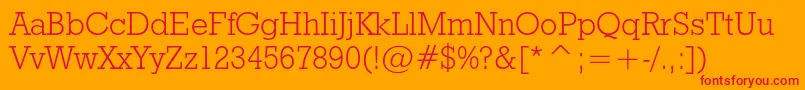 Geoslb712lightcbt Font – Red Fonts on Orange Background