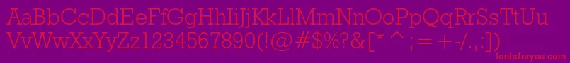 Geoslb712lightcbt Font – Red Fonts on Purple Background