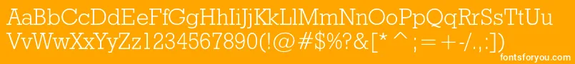 Geoslb712lightcbt Font – White Fonts on Orange Background