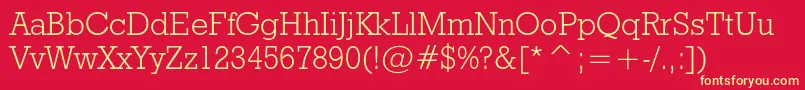 Geoslb712lightcbt Font – Yellow Fonts on Red Background