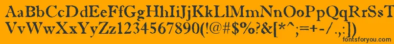 AAntiquetradybrk Font – Black Fonts on Orange Background